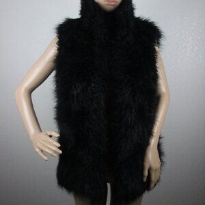 Calvin Klein, Fur Vest, Women's S, Black